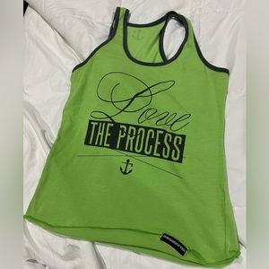 Medium Flag nor Fail lime green tank